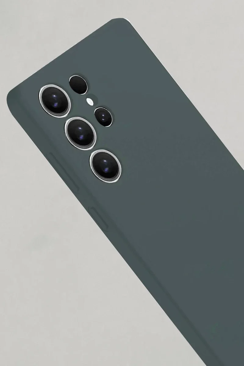 Samsung Galaxy S25 Ultra Kılıf Nano içi Kadife Silikon - Koyu Yeşil görsel 3