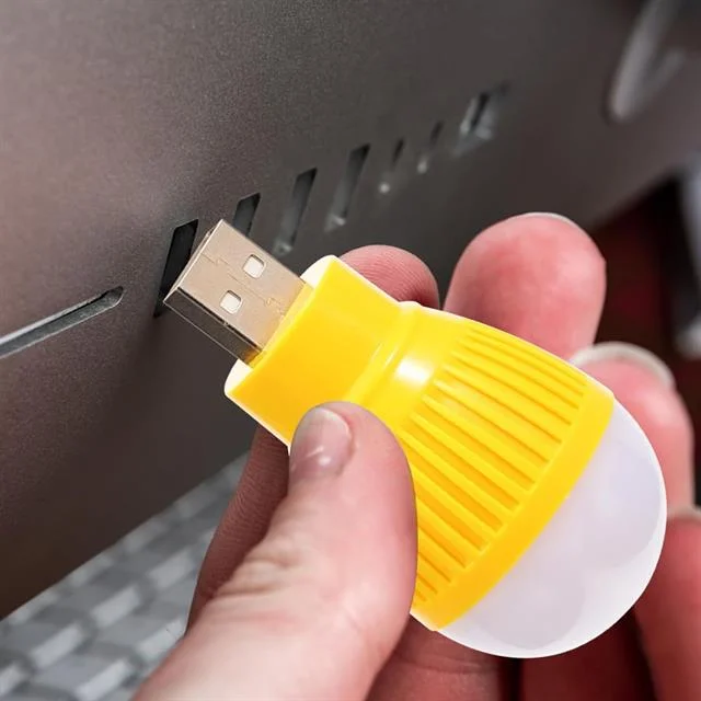 PM-34389 USB Beyaz Gece Lambası ni Ampul Aydınlatma görsel 4