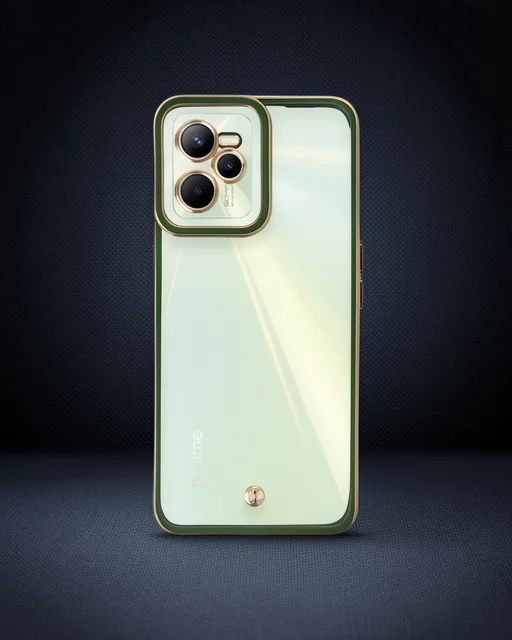 Realme C35 Kılıf Liva Lens Silikon - Yeşil