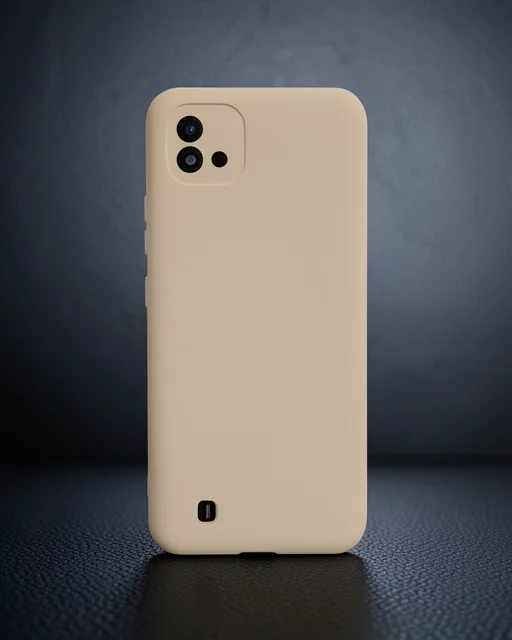 Realme C11 2021 Kılıf Nano İçi Kadife Silikon - Pudra