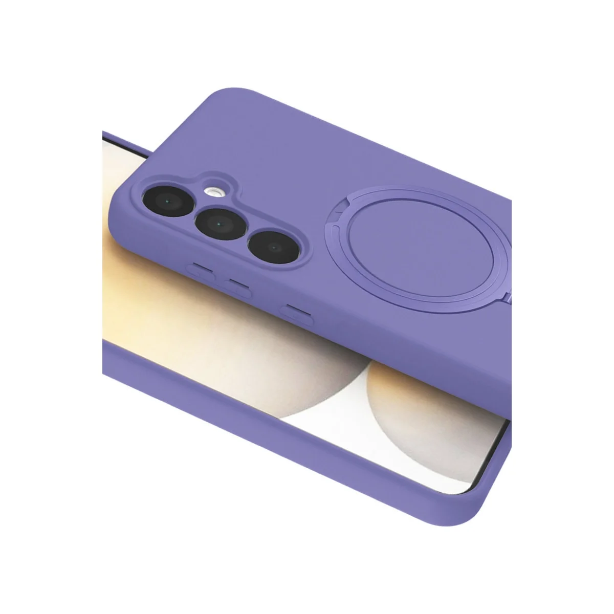 Samsung Galaxy A25 5g Regal Magsafe Standlı Kapak - Lila görsel 4