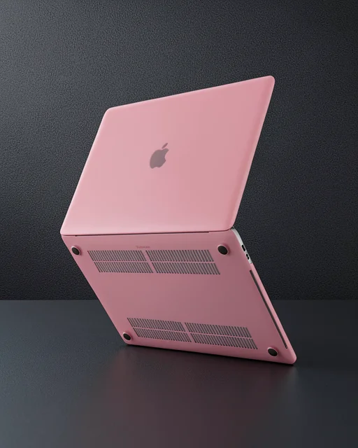 Apple Macbook Pro 13 2021 Macbook Buzlu Kapak - Pembe