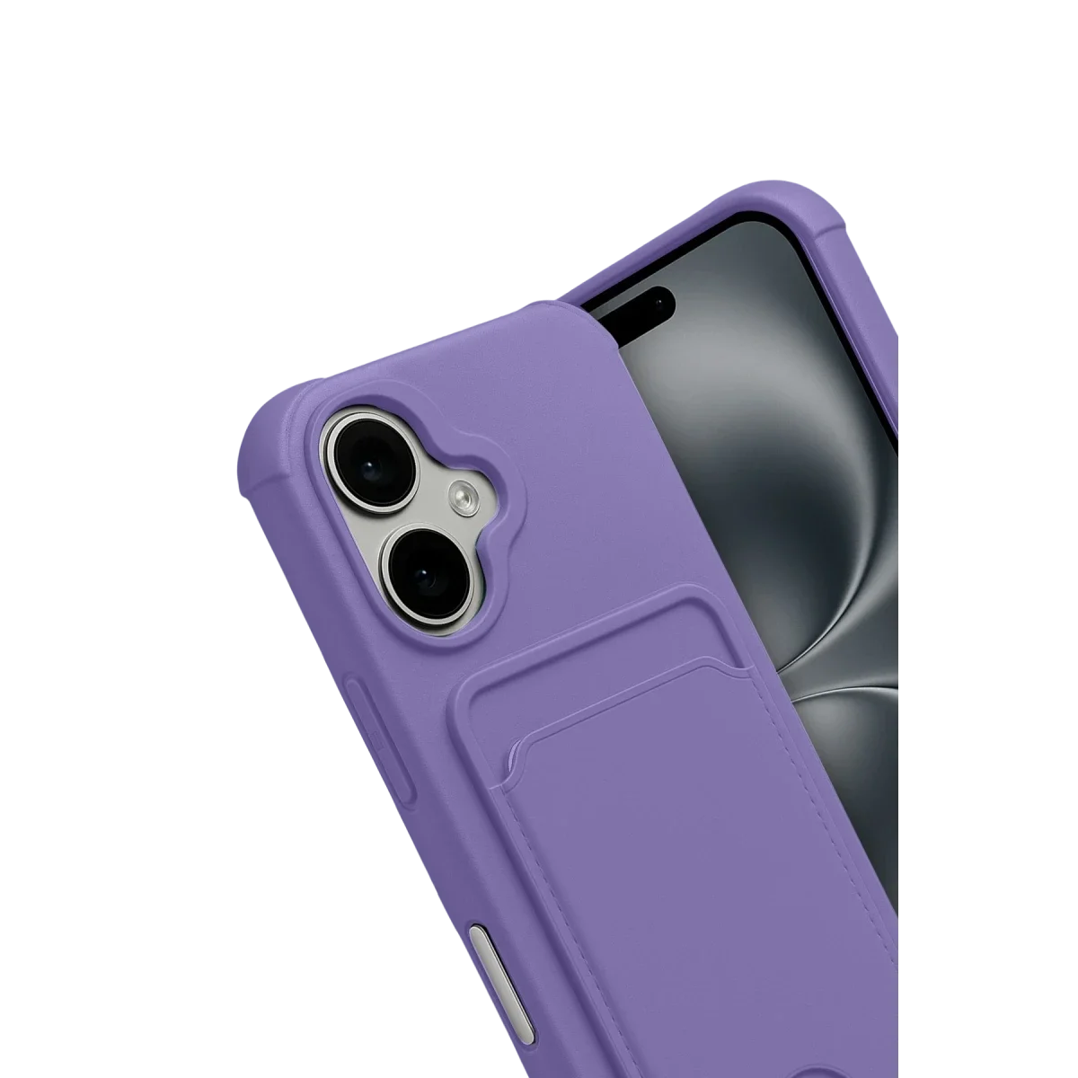 Apple iPhone 17 Kelvin Kartvizitli Silikon - Lila görsel 3