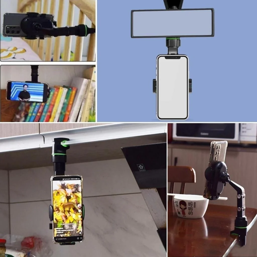 Dikiz Aynasına Takılabilen Eklemli Telefon Tutucu Aparat görsel 2