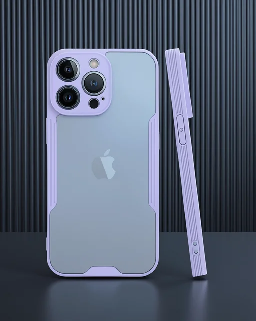 Apple İphone 14 Pro Max Kılıf Platin Silikon - Lila