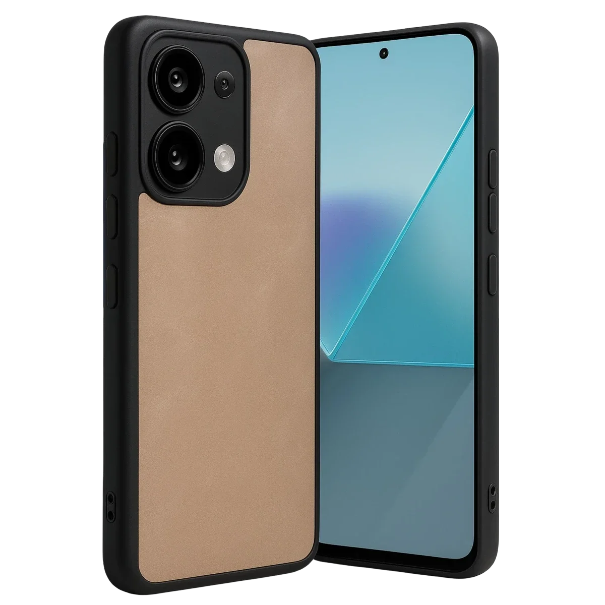 Xiaomi Redmi Note 13 4G Kılıf Aras Deri Kapak - Pudra