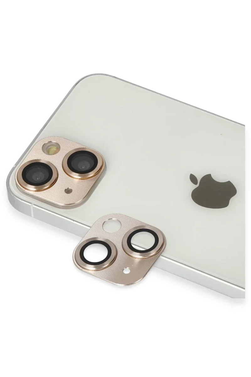 Apple iPhone 13 Pers Alüminyum Kamera Lens - Gold