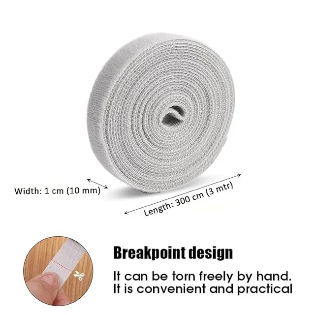3 Metre Kesilebilir Kablo Düzenleyici Cırt Bant görsel 3