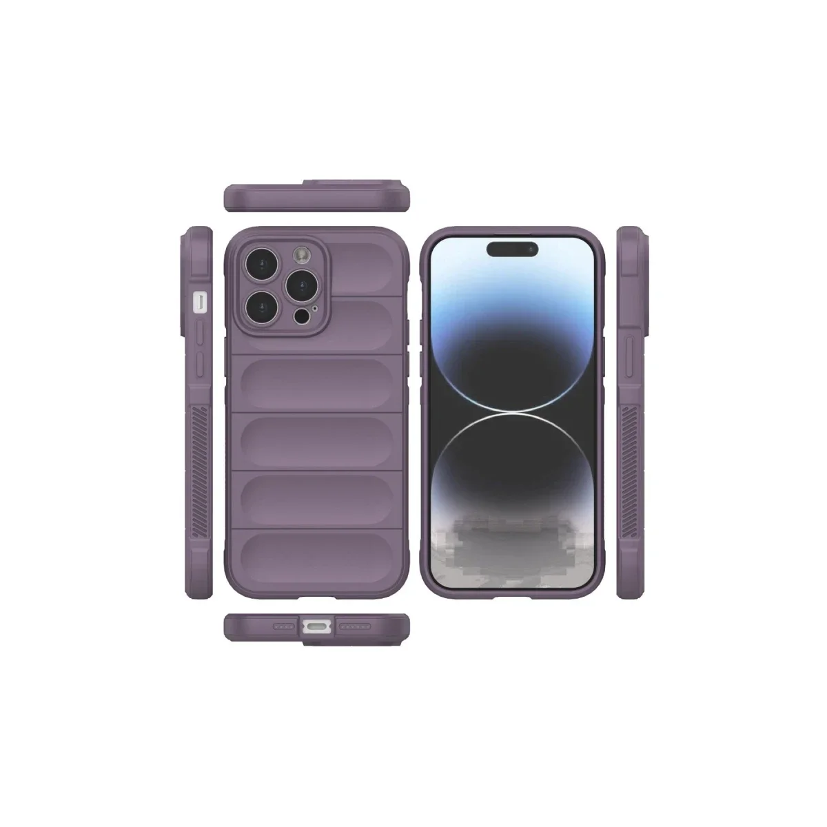 Apple iPhone 14 Pro Max Kılıf Optimum Silikon - Mor görsel 3