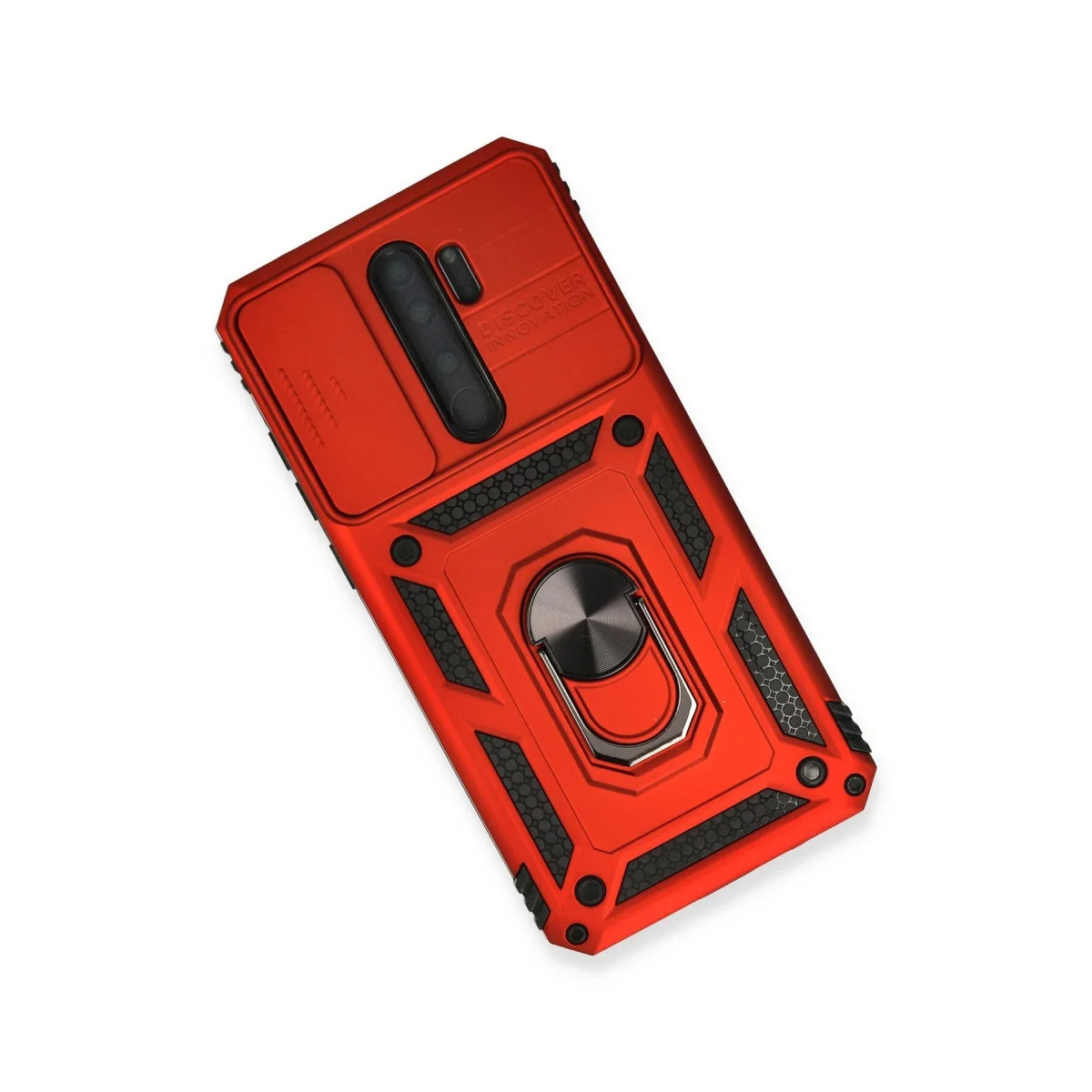 Xiao Red Note 8 Pro Kılıf Pars Lens Yüzüklü Silikon - Kırmızı görsel 3