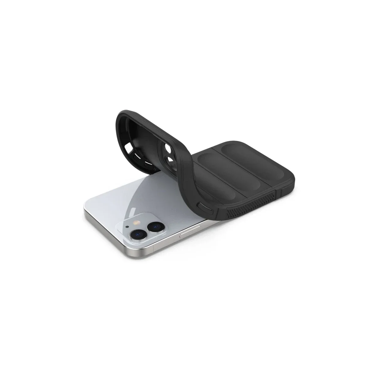 Apple iPhone 12 Kılıf Optimum Silikon - Siyah görsel 4
