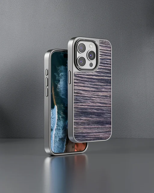 Venco Apple İphone 15 Pro Wave Kapak - Kahverengi