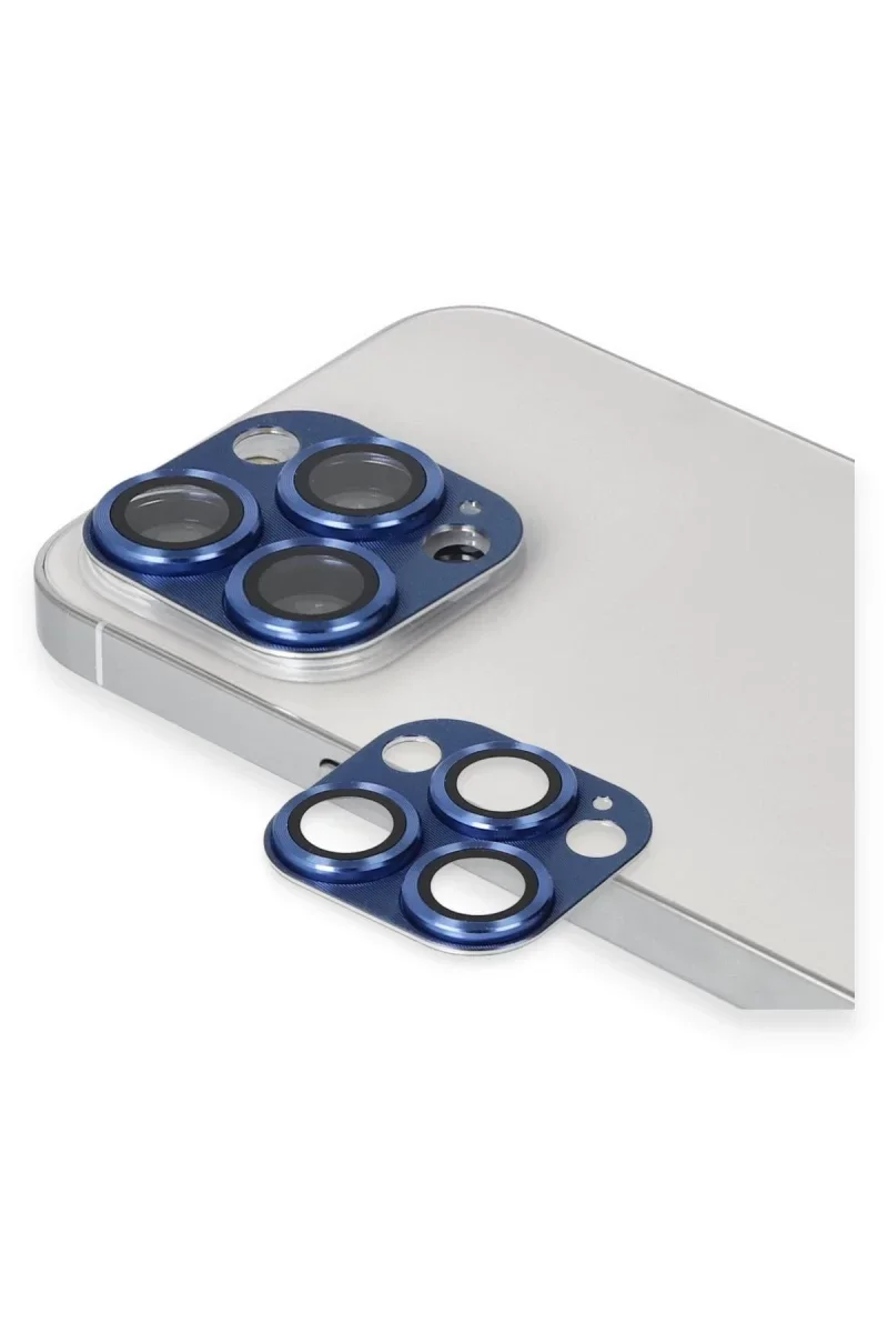 Apple iPhone 13 Pro Max Pers Alüminyum Kamera Lens - Lacivert görsel 3