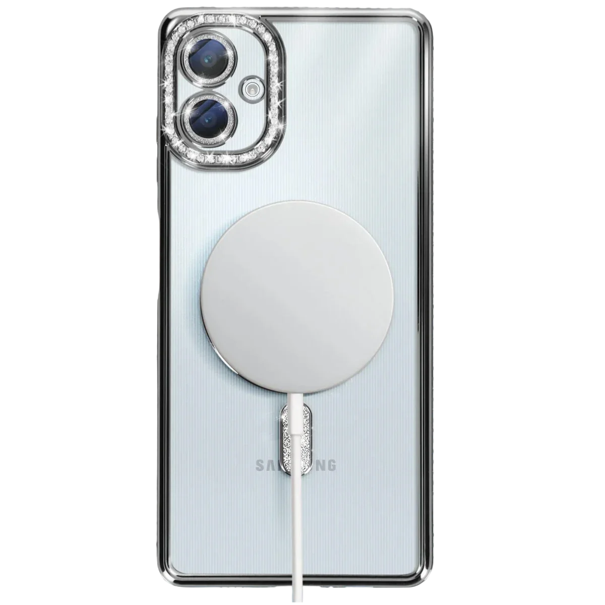 Samsung Galaxy A06 Joke Simli Magneticsafe Kılıf - Siyah görsel 5