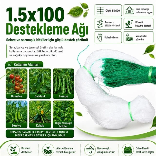 SN-38879 Bitki Tırmanma Ağı 1.5x100 m görsel 3