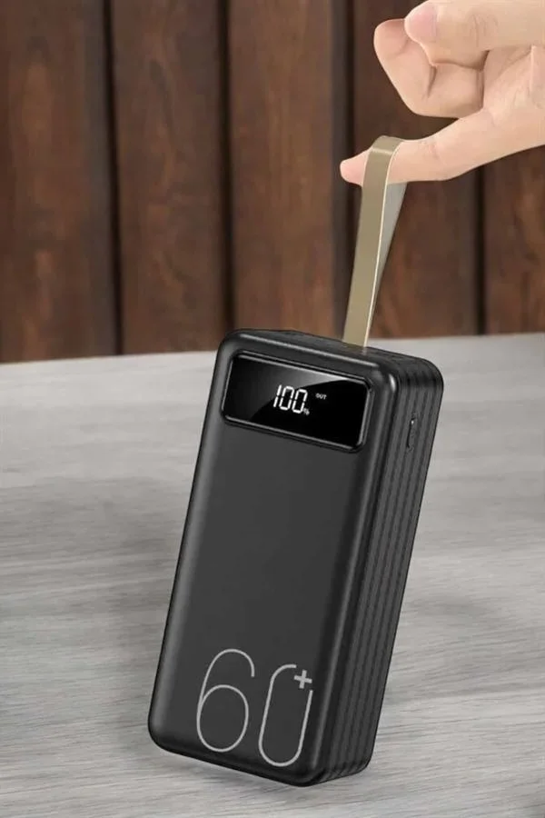 Powerbank 60.000 MAH Dijital Göstergeli 4 Portlu Taşınabilir görsel 4