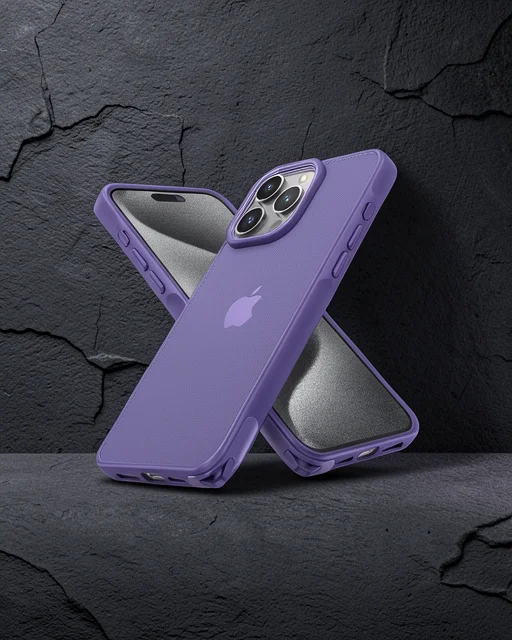 Apple İphone 15 Pro Max Kılıf Elegant Kapak - Derin Mor