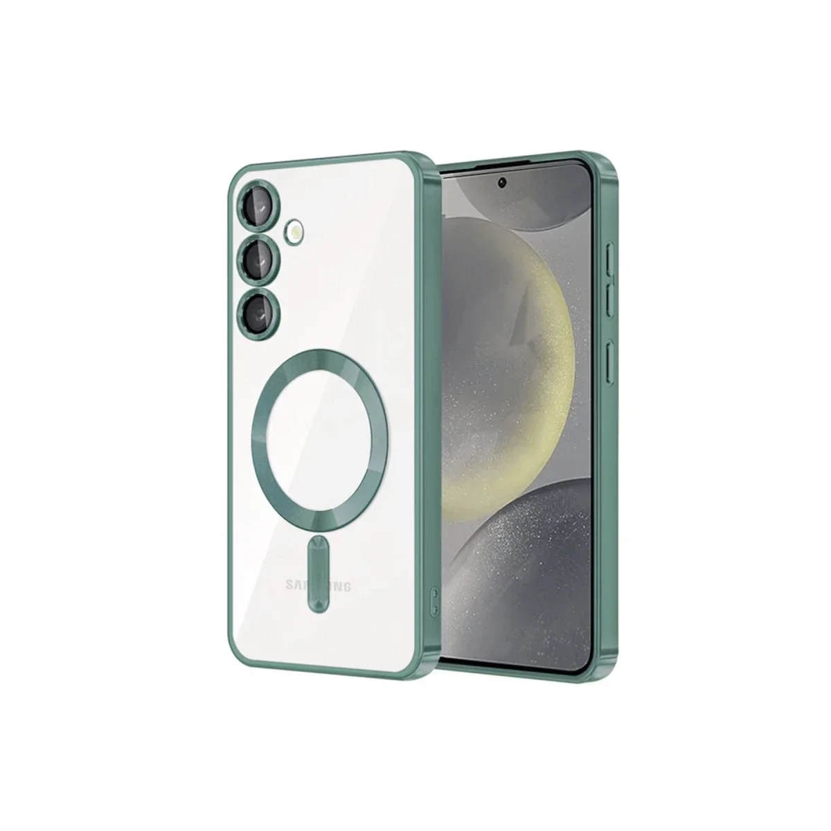 Samsung Galaxy S23 Plus Kılıf Kross Magneticsafe Kapak - Koyu Yeşil