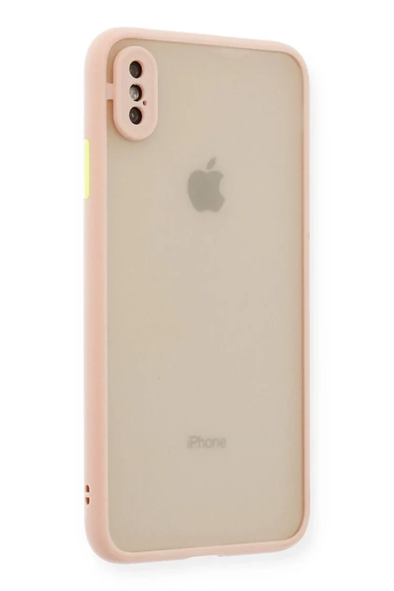 Apple iPhone XS Max Kılıf Montreal Silikon Kapak - Pembe görsel 2