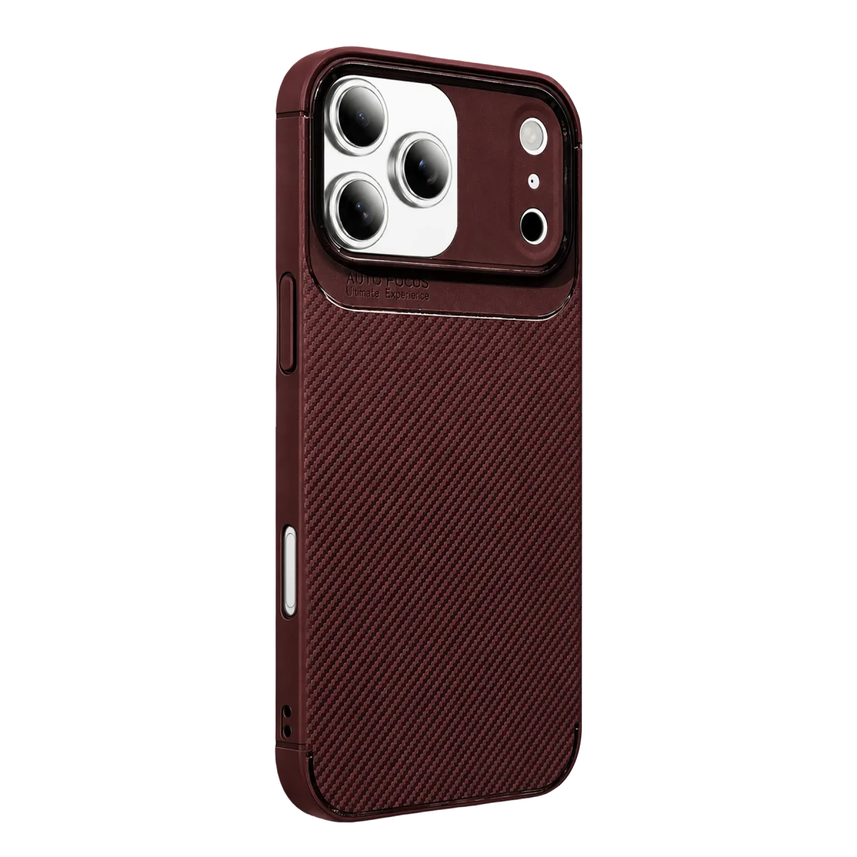 Apple iPhone 17 Pro Max Auto Focus Karbon Kapak - Bordo görsel 3