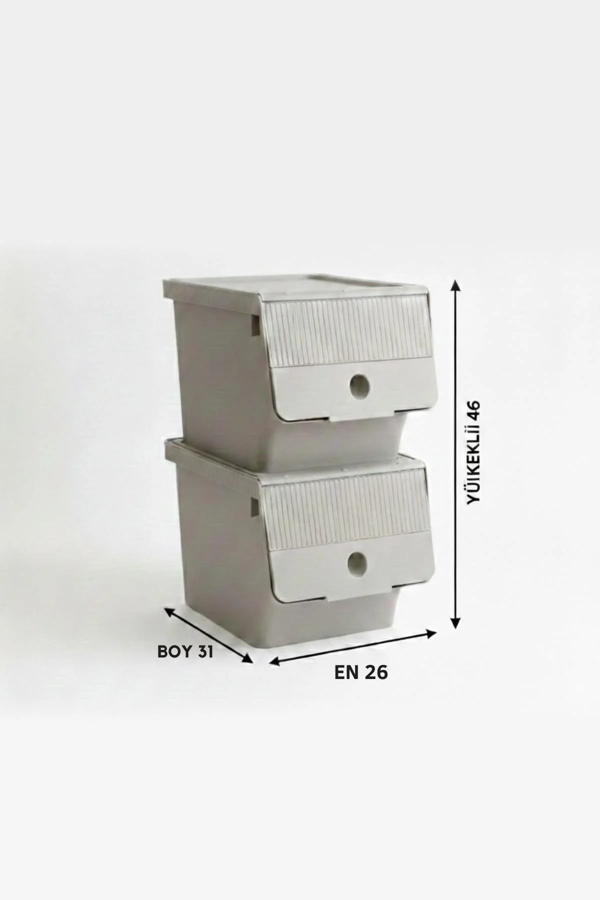 Vizon 2'Li 13,5 LT Modubox Kayar Kapaklı Saklama Kabı & Patates Soğan Kovası & Erzak Kutusu görsel 5