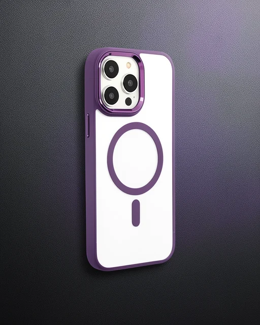 Apple İphone 15 Pro Max Kılıf Room Magneticsafe Silikon - Derin Mor