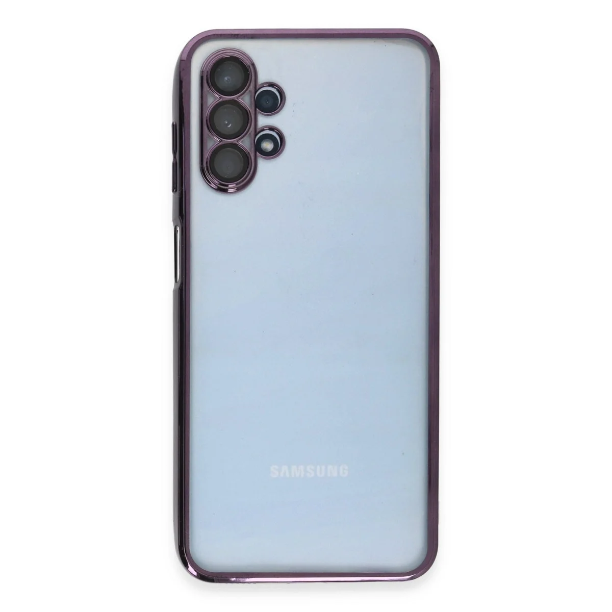 Samsung Galaxy A13 4g Kılıf Razer Lensli Silikon - Mor