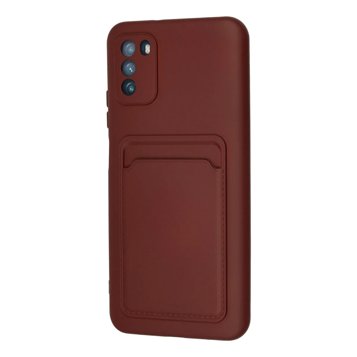 Xiaomi Pocophone M3 Kılıf Kelvin Kartvizitli Silikon - Bordo görsel 3