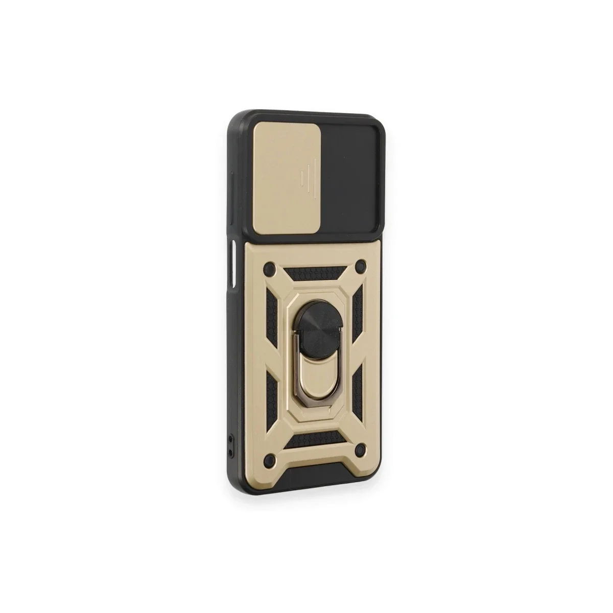 Samsung Galaxy M14 5G Kılıf Pars Lens Yüzüklü Silikon - Gold görsel 2