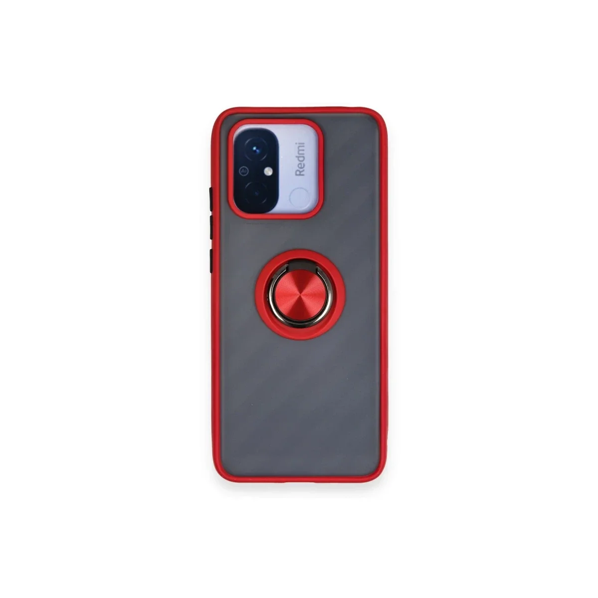 Xiaomi Redmi 12C Kılıf Montreal Yüzüklü Silikon Kapak - Kırmızı