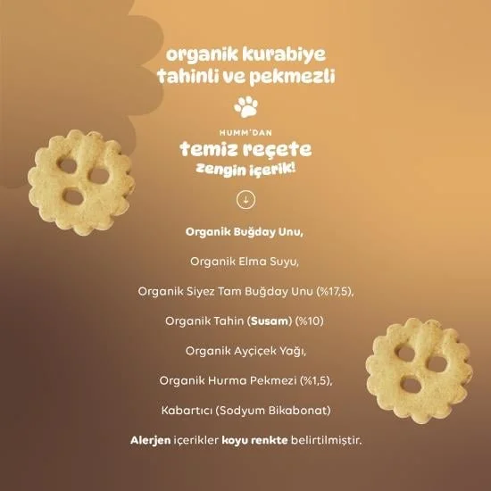 Organik Tahinli ve Pekmezli Vegan Kurabiye 55 Gr görsel 4
