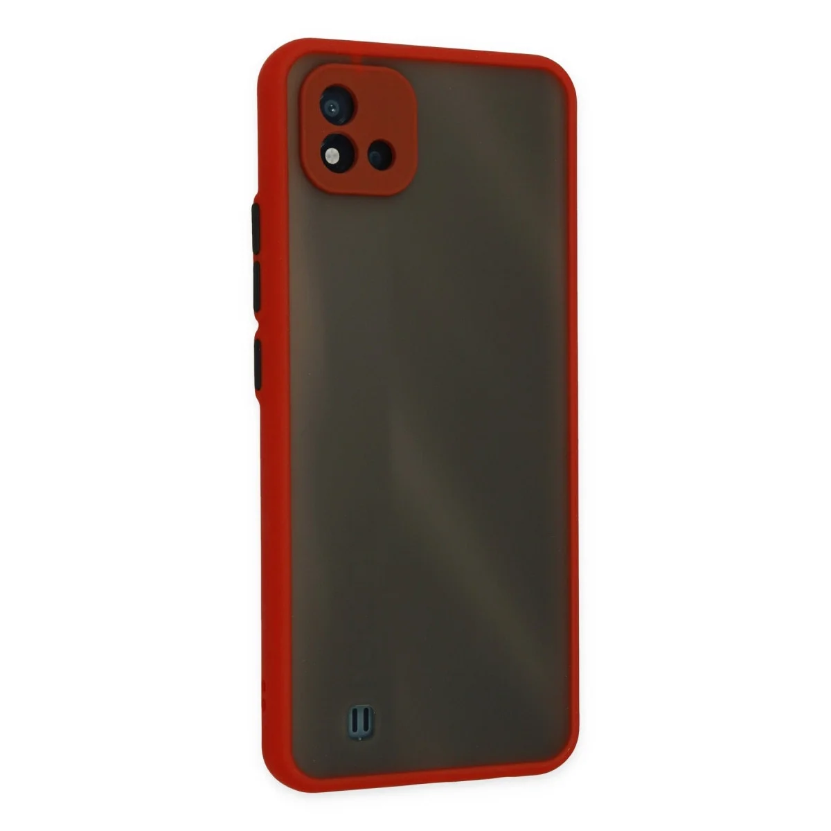 Realme C11 2021 Kılıf Montreal Silikon Kapak - Kırmızı görsel 3