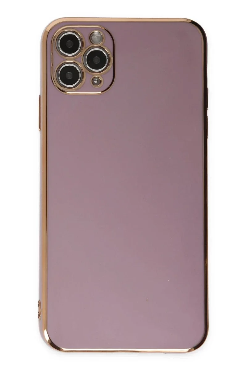 Apple iPhone 11 Pro Max Kılıf Volet Silikon - Mor görsel 2