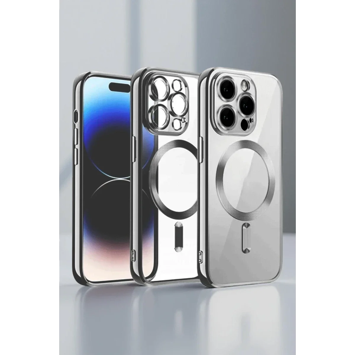 Apple iPhone 13 Pro Max Kılıf Kross Magneticsafe Kapak - Titan Gri görsel 2