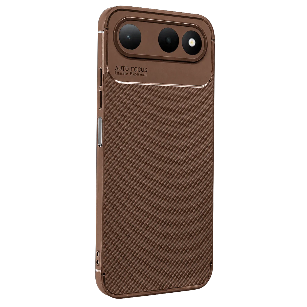 Tecno Spark 50 5G Auto Focus Karbon Kapak - Kahverengi