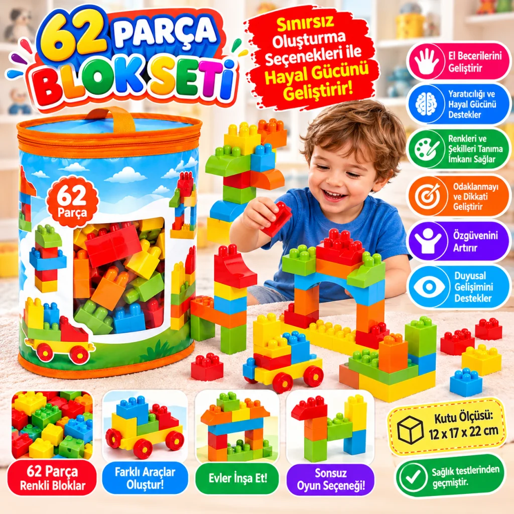 01253 Multi Bloklar 62 Parça