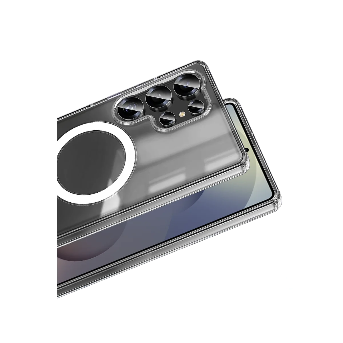 Samsung Galaxy S26 Ultra Magneticsafe Şeffaf Silikon - Şeffaf görsel 2