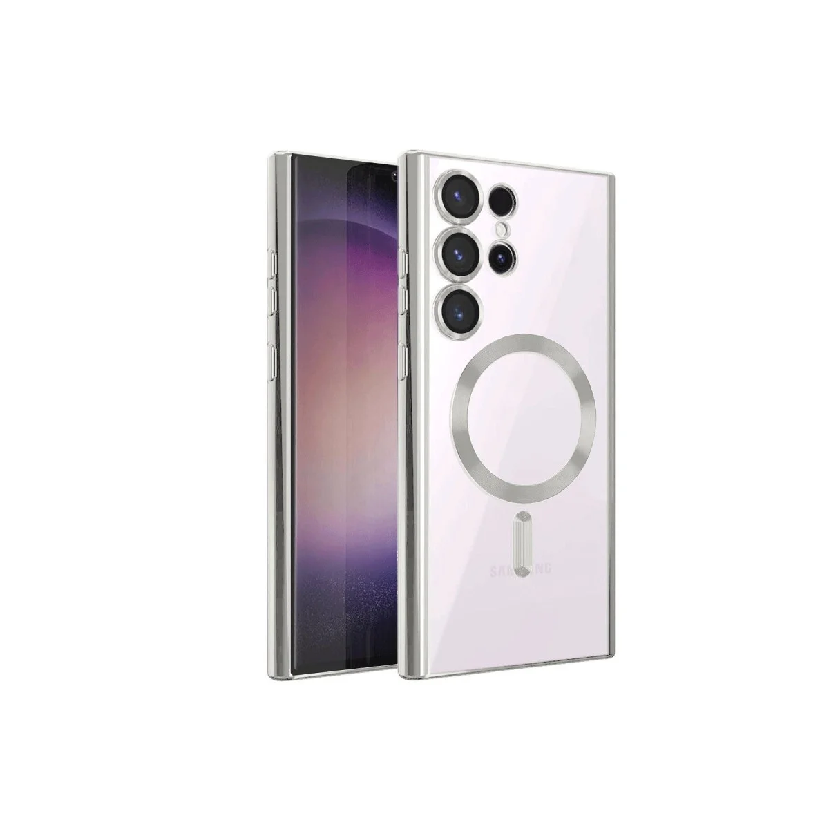 Samsung Galaxy S23 Ultra Kılıf Kross Magneticsafe Kapak - Titan Gri