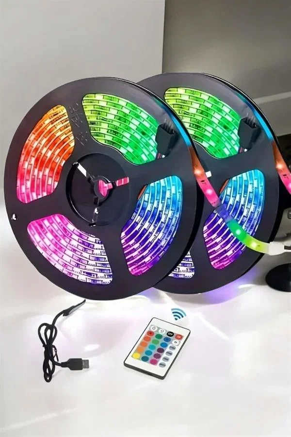 Led Işık 5 Metre Şerit Led RGB Işıklı görsel 4