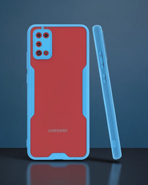 Samsung Galaxy A02s Kılıf Platin Silikon - Mavi