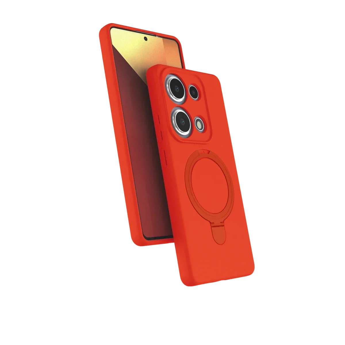 Xiaomi Redmi Note 13 Pro 4G Regal Magsafe Standlı Kapak - Turuncu