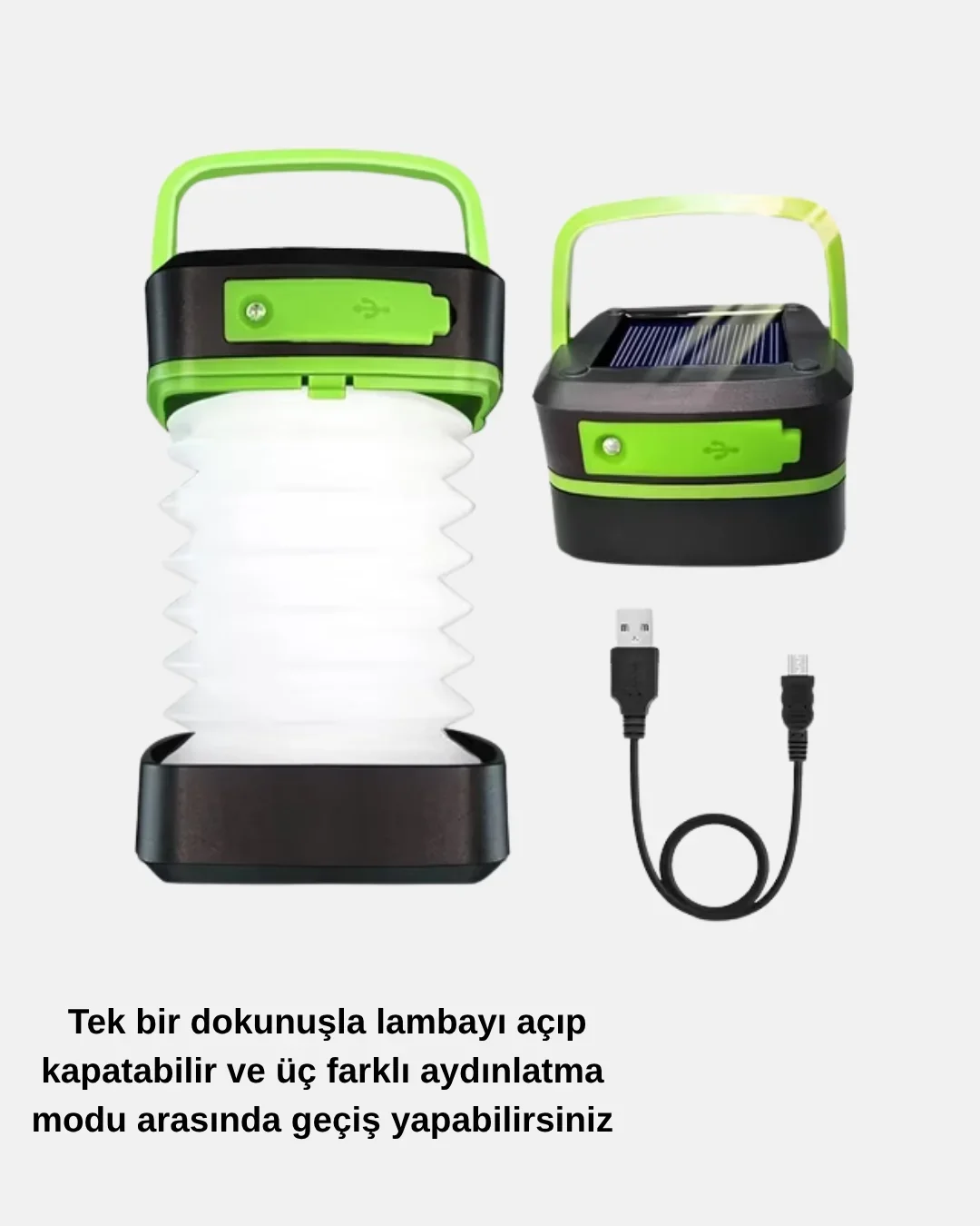 Şarjlı LED Lamba – Dokunmatik Sensörlü, 3 Kademeli Parlaklık görsel 4