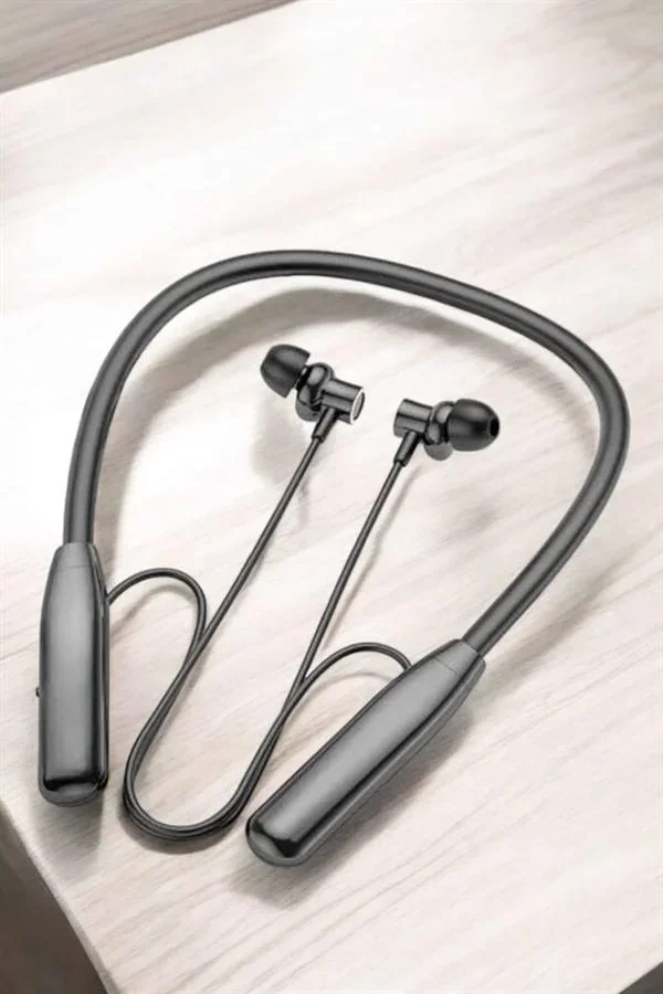 Boyun Askılı Bluetooth Kulaklık Uzun Şarj Süreli Dijital Göstergeli Kablolu görsel 3
