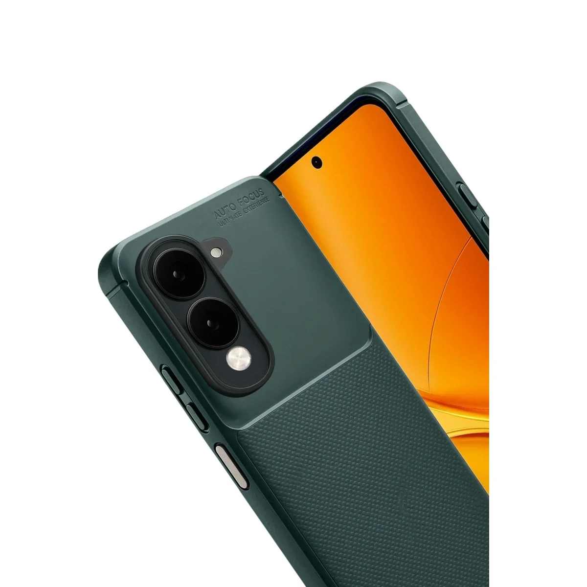 Vivo Y29s Auto Focus Karbon Kapak - Koyu Yeşil görsel 2