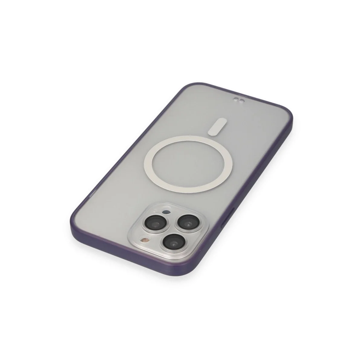 Apple İphone 14 Pro Max Kılıf Grand Magneticsafe Kapak - Mor görsel 3