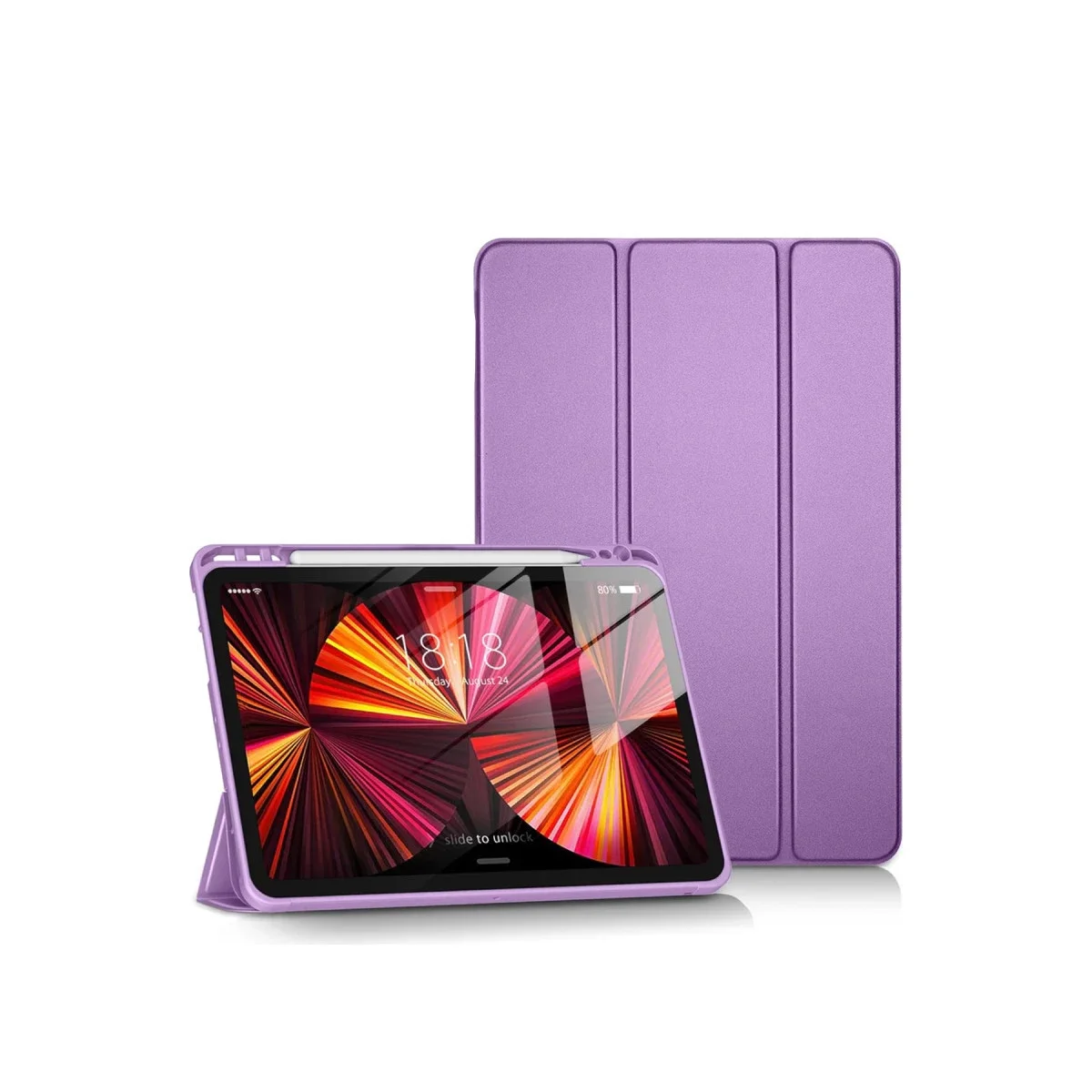 Apple iPad Pro 11 (2024) Kılıf Tablet Smart Kılıf - Lila görsel 3