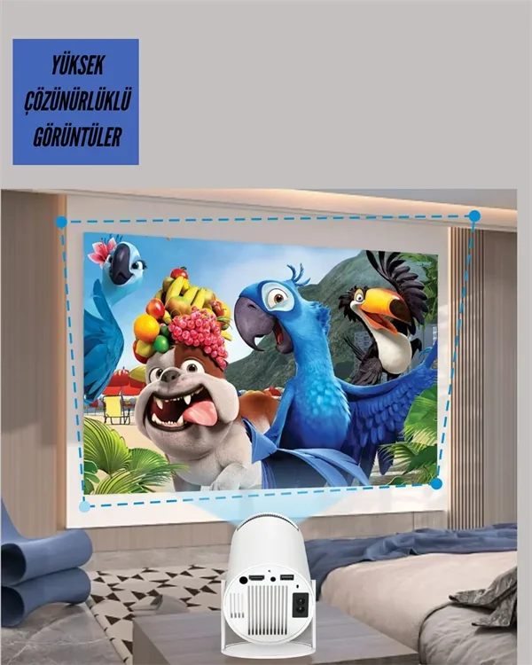 Taşınabilir Çok Fonksiyonlu Projeksiyon – Oyun, Sunum, Netflix ve Eğitim İçin Yeni Nesil görsel 5