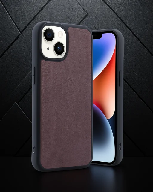 Apple İphone 14 Kılıf Aras Deri Kapak - Bordo