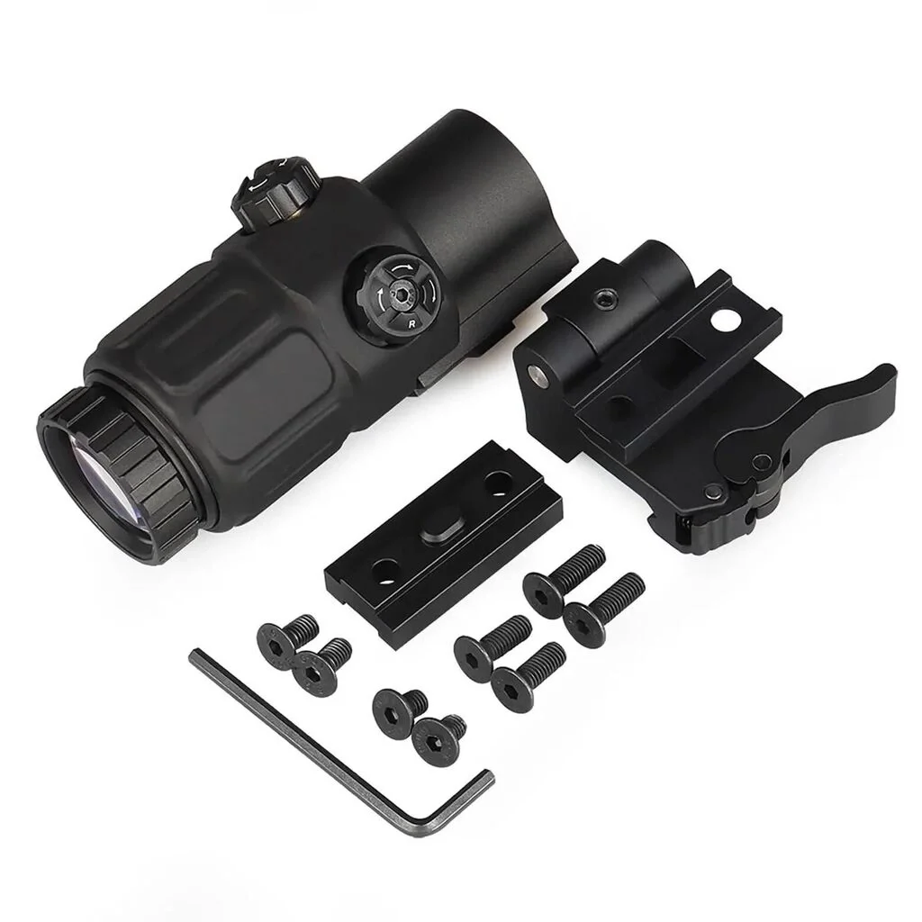 Magnifier 5x Yakınlaştırmalı Dürbün 22mm Ray Uyumlu, Katlanır Yaylı Ayaklı görsel 2