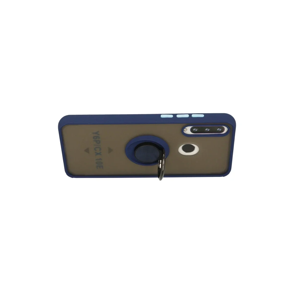Huawei Y6P Kılıf Montreal Yüzüklü Silikon Kapak - Lacivert görsel 3